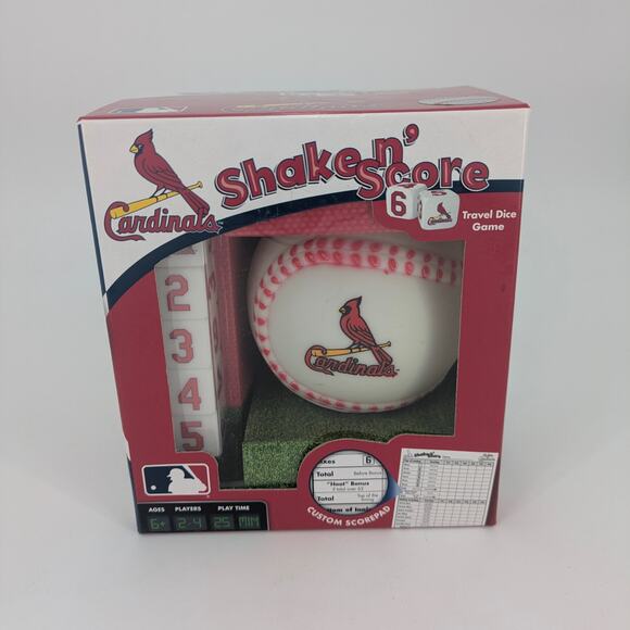 St. Louis Cardinals Travel Dice Game Shake N' Score Baseball Team MLB Themed New - Picture 1 of 8